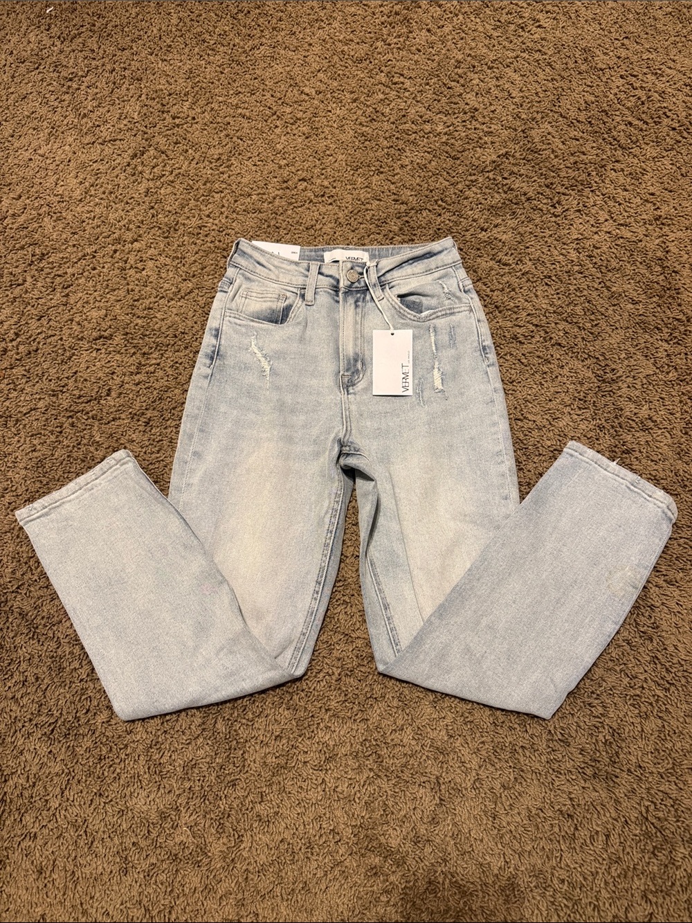 NWT Vervet Light Blue Stretch Mom Jeans